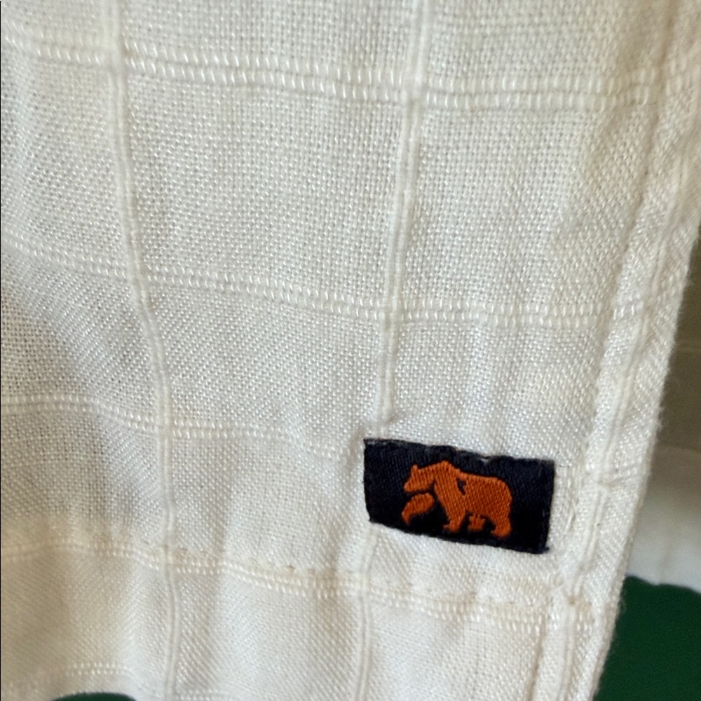 The Normal Brand  Freshwater Camp Shirt Mens L Oasis Ivory Summer Linen/Viscose - Picture 5 of 12